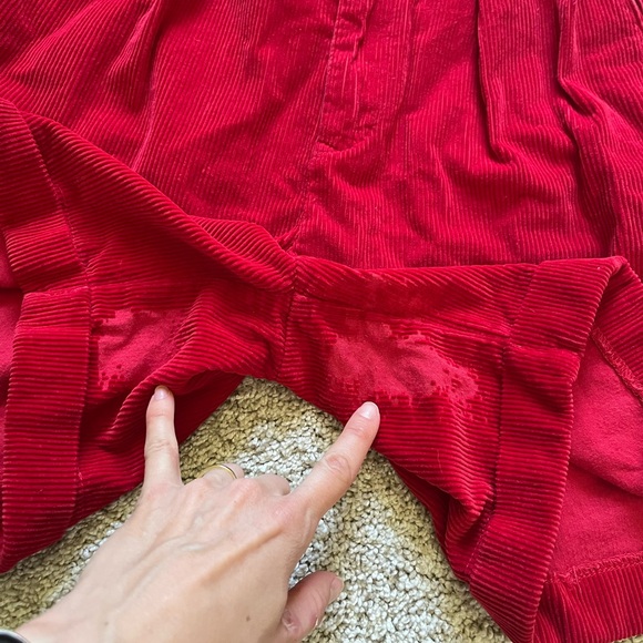 VTG 90s Ralph Lauren Country Red Corduroy High Waisted Shorts Women’s Sz 6 FLAW - Picture 5 of 10